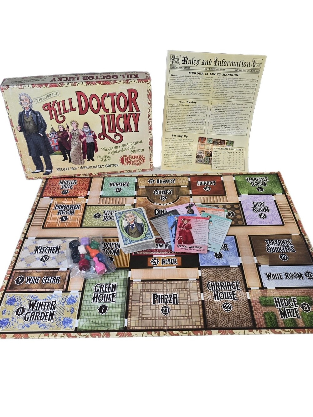Kill Doctor Lucky Deluxe 19.5th Anniversary Edition Cheapass Games 100% Complete